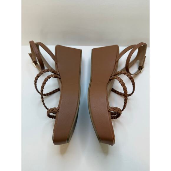 Women's Alyssaa Cinnamon Strappy Platform Wedge Sandals Size 8 - Picture 2 of 4